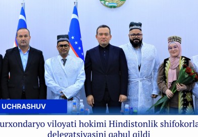 Viloyat hokimi Ulug‘bek Qosimov Surxondaryoga tashrif bilan kelgan hindistonlik shifokorlar delegatsiyasini qabul qildi.